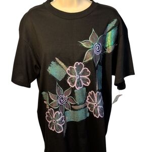 Rare Vintage NWT Zayre Store 1993 Hocus Pocus Floral Graphic T-Shirt Read Detail